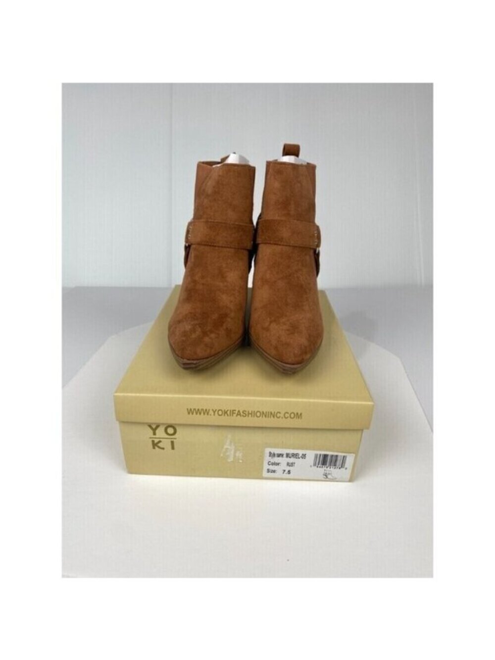YOKI Women's Bootie Fashion Ankle Boots Goldie Harness Size 7.5 Muriel Rust New - Picture 15 of 15